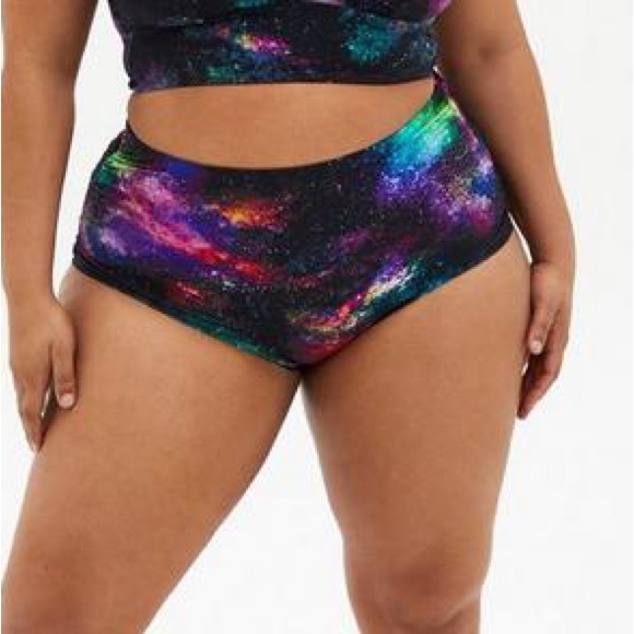 NWT! TORRID galaxy print high rise bikini bottoms, 2X. - Picture 2 of 7